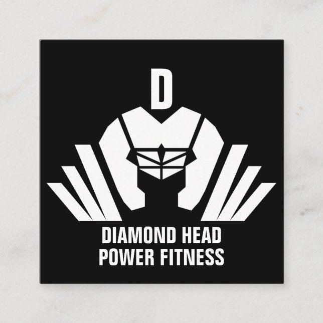Personal Trainer/GYM/FITNESS Quadratische Visitenkarte (Vorderseite)