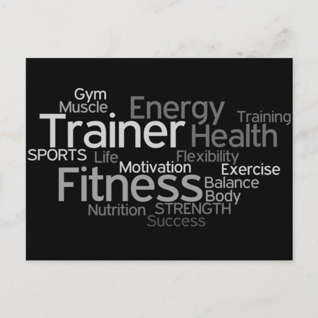 Personal Trainer oder Fitness Center Post Card Postkarte (Vorderseite)