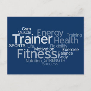 Personal Trainer oder Fitness Center Post Card Postkarte