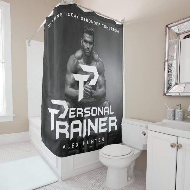 Personal Trainer Personalisiert Duschvorhang (Beispiel)
