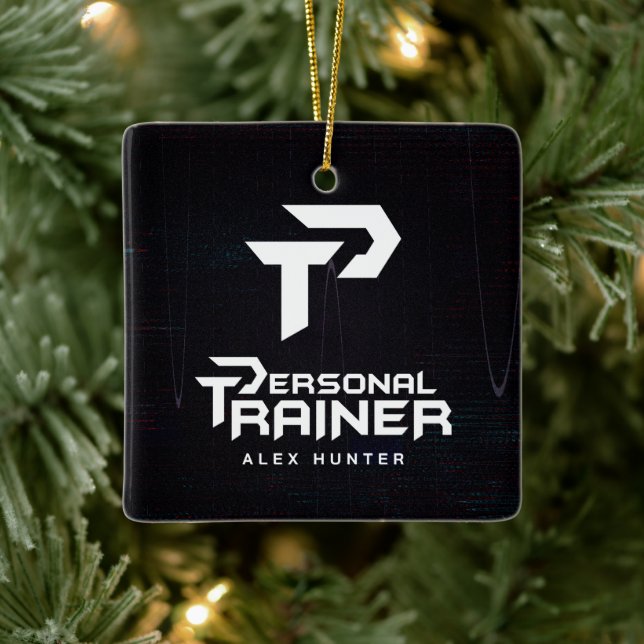 Personal Trainer Personalisiert Keramikornament (Baum)