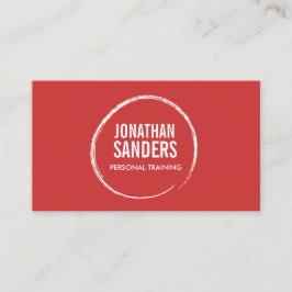 PERSONAL TRAINER SKETCH LOGO auf Red Business Card Visitenkarte