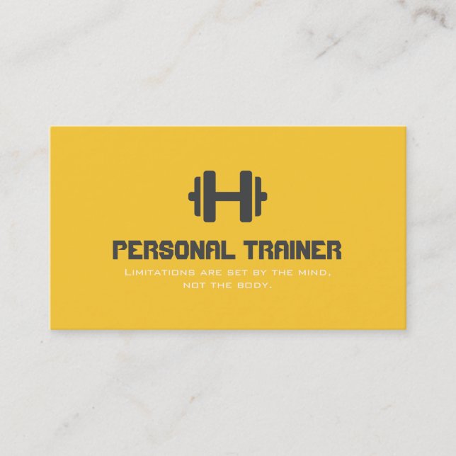 Personal Trainer Training Gym Fitness Business Visitenkarte (Vorderseite)