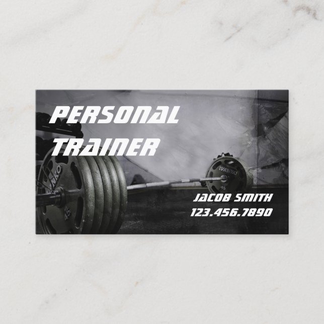 Personal Trainer Training Gym Fitness Business Visitenkarte (Vorderseite)