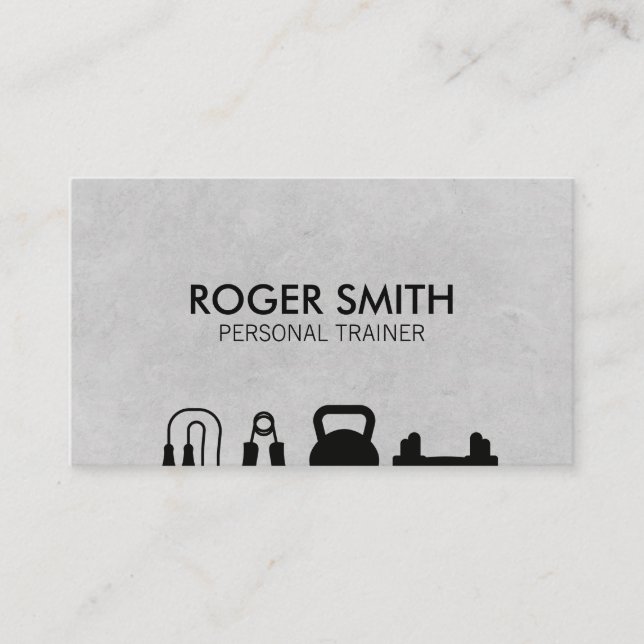 Personal Trainer | Trainingsausrüstung Visitenkarte (Vorderseite)