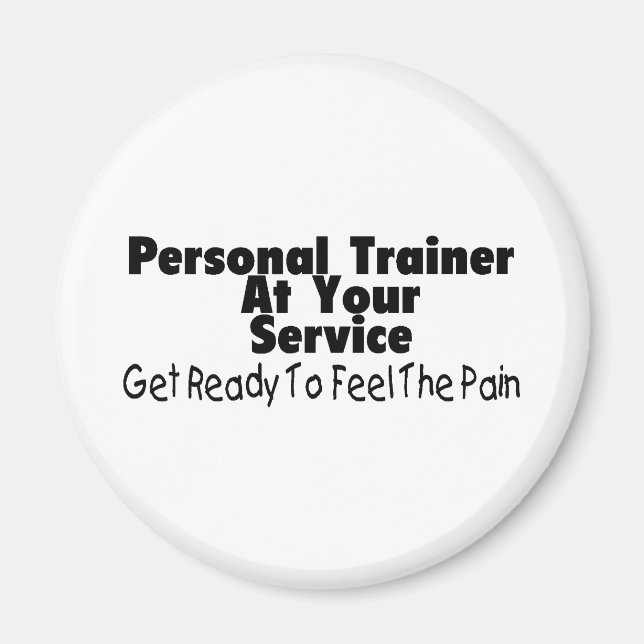 Personal Trainer zu Ihrem Dienst Magnet (Vorne)