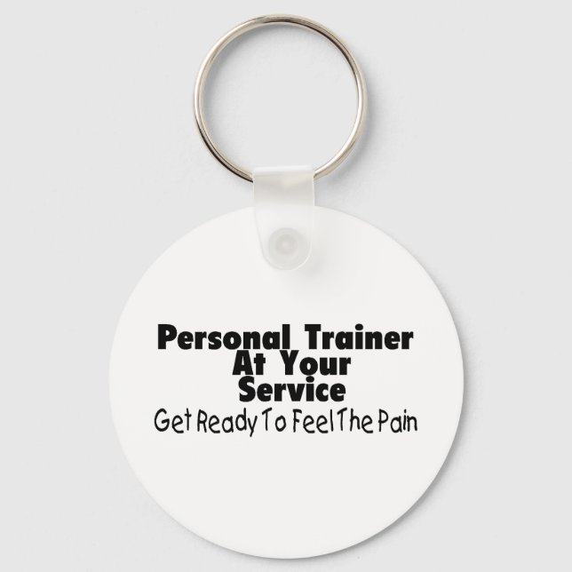 Personal Trainer zu Ihrem Dienst Schlüsselanhänger (Vorderseite)