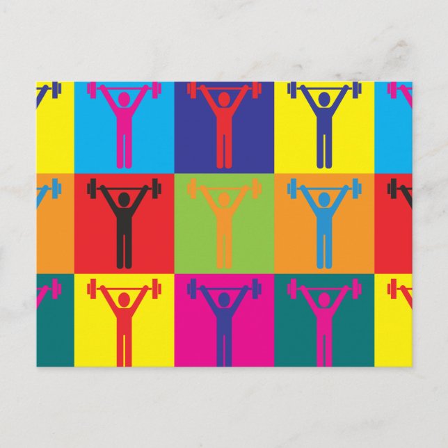 Personal Training Pop Art Postkarte (Vorderseite)