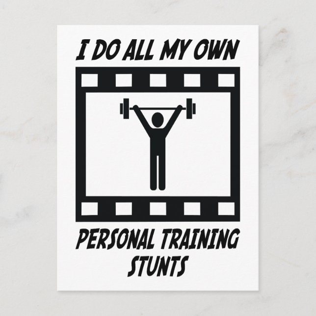 Personal Training Stunts Postkarte (Vorderseite)