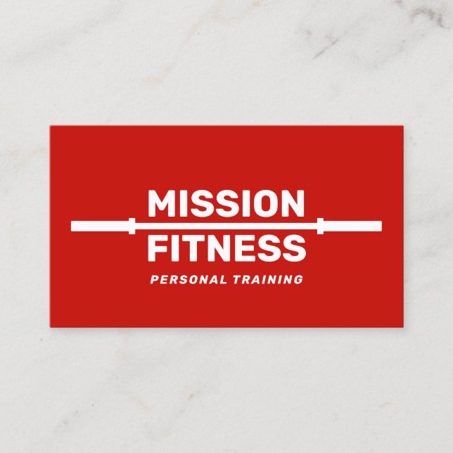 Personal Trainings für Red Fitness Visitenkarte (Vorderseite)