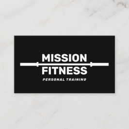 Personal Trainings für Schwarzweiß-Fitnessen Visitenkarte