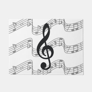 Personal und dreifacher Clef Fußmatte
