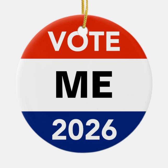 Personal Vote 2026 Midterm Election Campaign Keramik Ornament (Vorne)
