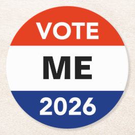 Personal Vote 2026 Midterm Election Campaign Runder Pappuntersetzer