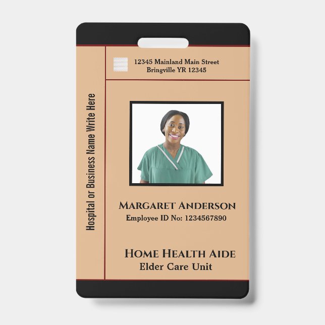 Personalausweis des Krankenhauses Ausweis (Front)