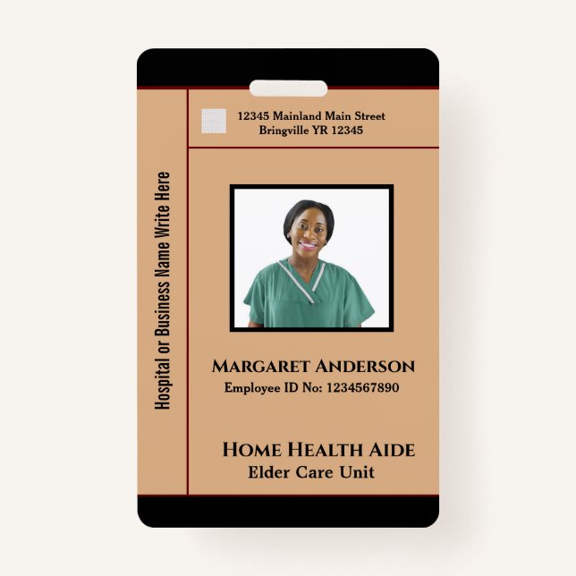 Personalausweis des Krankenhauses Ausweis (Vorderseite)