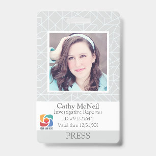 Personalausweis des modernen Chic Press Reporter Ausweis