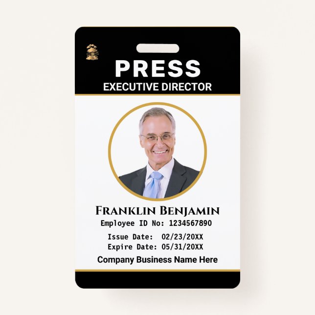 Personalausweis für die Logokombination "Press Pas Ausweis (Vorderseite)