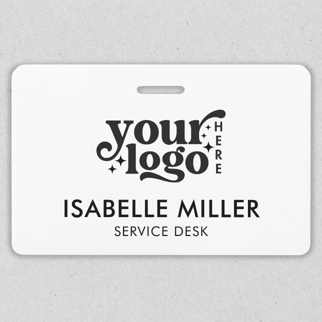 Personalausweis Minimalistisches Firmenlogo des Mi Ausweis (Employee Name Staff ID Minimalist Company Logo Badge)