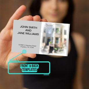 Personalausweis: Paare mit Zuhause-Foto Visitenkarte