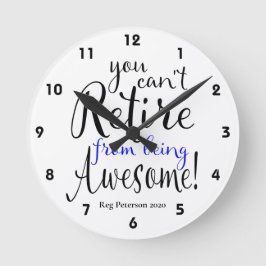 Personalbestand des Polizeiamts Thin Blue Line Runde Wanduhr