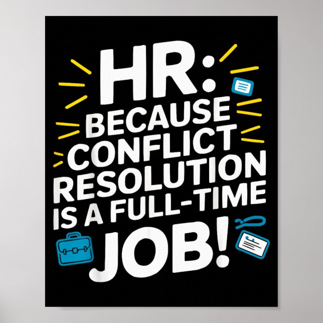 Personalchef Personalwesen Mitarbeiter Arbeitsplat Poster (Vorne)