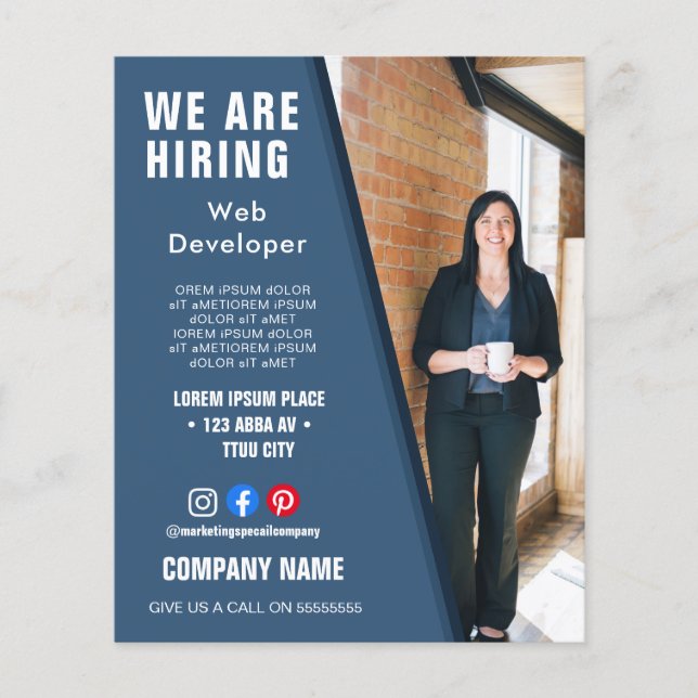Personaleinstellung BUSINESS Logo Flyer Poster Po (Vorne)