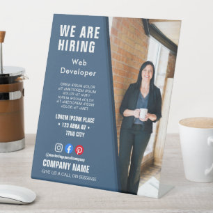 Personaleinstellung BUSINESS Logo Flyer Poster Sockelschild