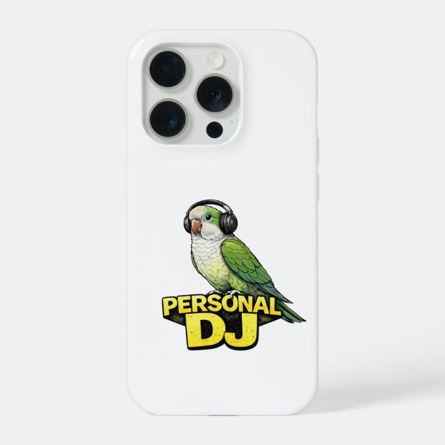 Personaler DJ Quaker-Papagei iPhone 15 Pro Hülle (Rückseite)