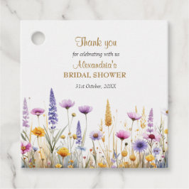 Personalise Bridal Shower Wildflowers Geschenkanhänger
