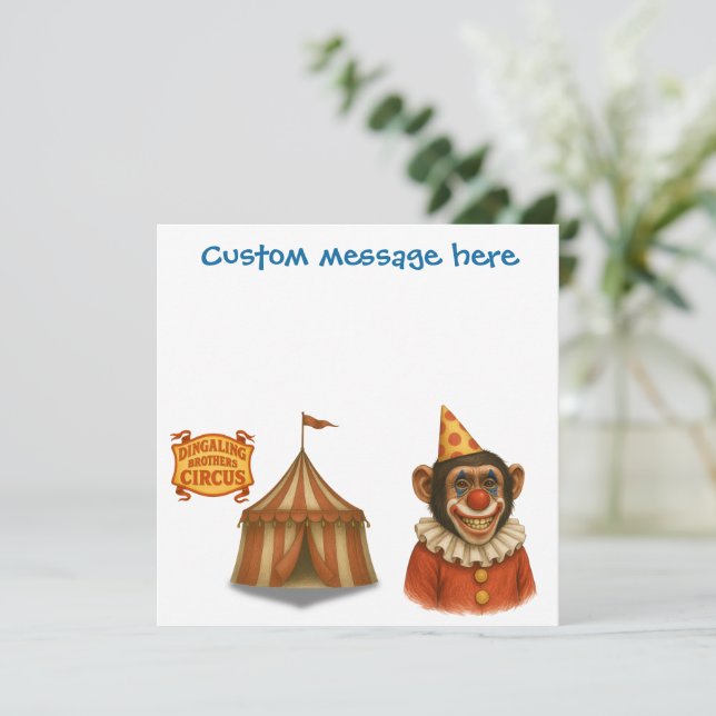 Personalise: Chester the chimp clown (Stehend Vorderseite)