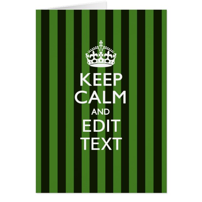 Personalisé KEEP CALM Votre texte sur les bandes v (Devant)