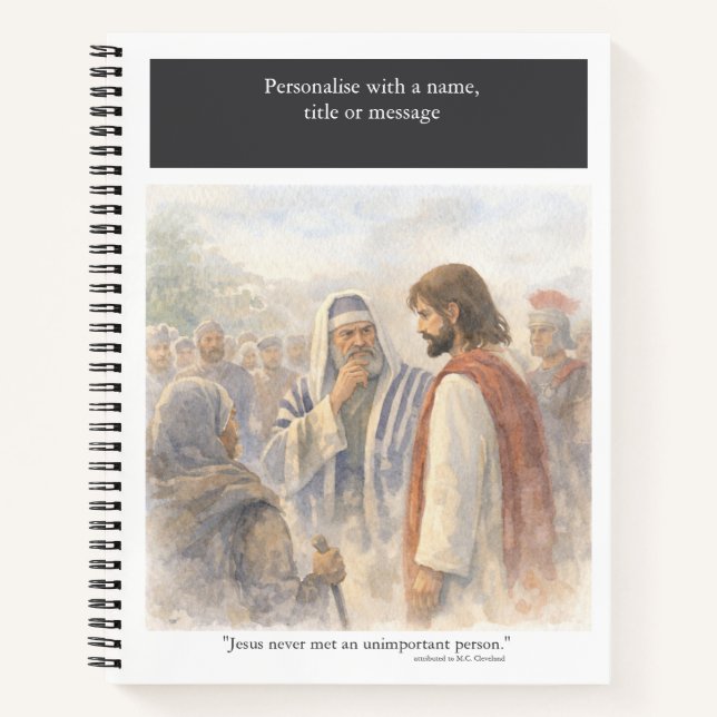 Personalise: No unimportant person Notizbuch (Vorderseite)