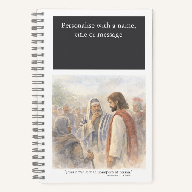 Personalise: No unimportant person Notizbuch (Vorderseite)