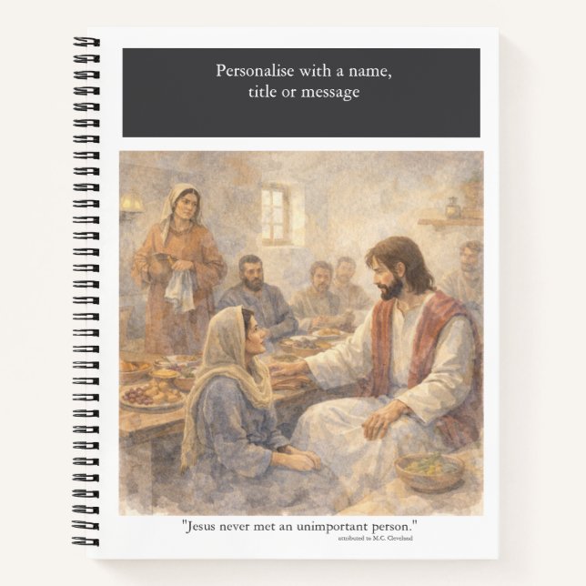 Personalise: No unimportant person Notizbuch (Vorderseite)