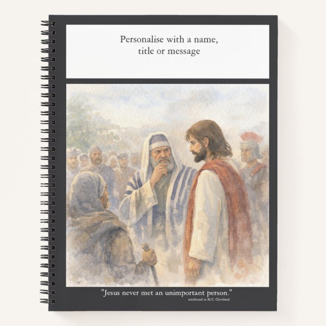 Personalise: No unimportant person Notizbuch (Vorderseite)