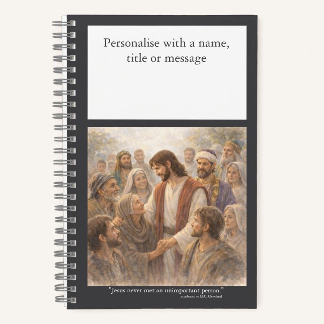 Personalise: No unimportant person Notizbuch (Vorderseite)