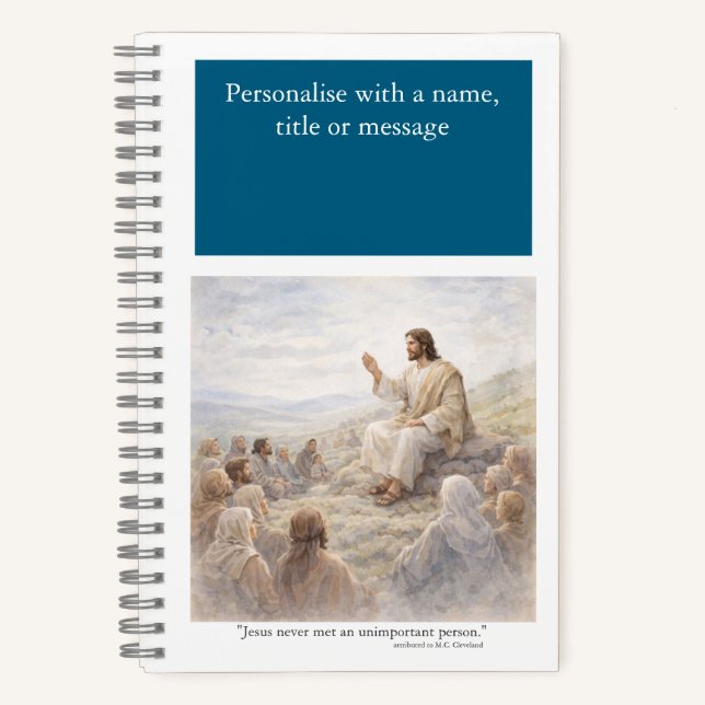 Personalise: No unimportant person Notizbuch (Vorderseite)