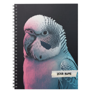 PERSONALISE Parakeet Bird Notebook Journal