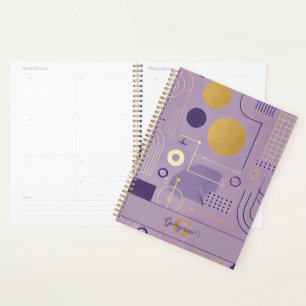 Personalisé Purple & Or Scandinave Minimaliste