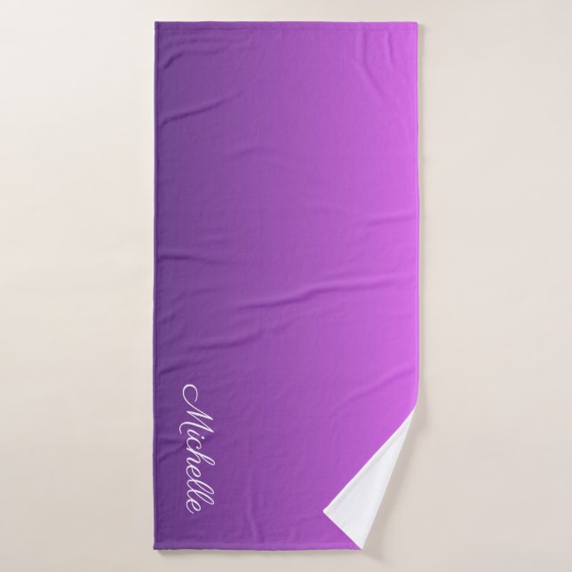 Personalisé violet ombre (Serviette de bain)