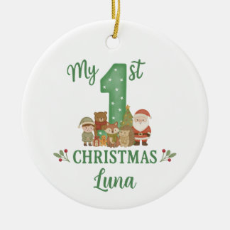Personalised 1st Christmas Tree Decoration  Keramik Ornament