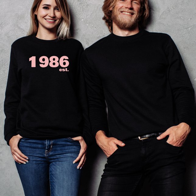 Personalised 40th Fun Typography Custom Sweater  Sweatshirt (Von Creator hochgeladen)