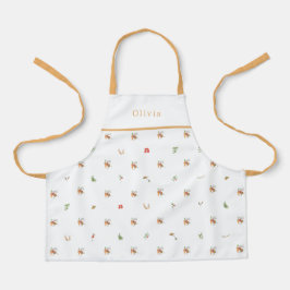 Personalised Autumnal Botanical Fall Pattern Apron Schürze