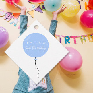 Personalised Balloon Party birthday christening  Geschenkanhänger