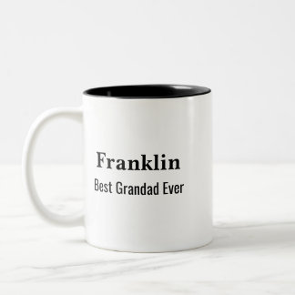 Personalised Best Grandad Ever Monogrammed  Zweifarbige Tasse