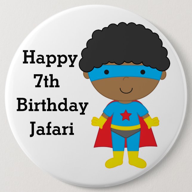Personalised Birthday Badge - Happy 7th Birthday Button (Vorderseite)