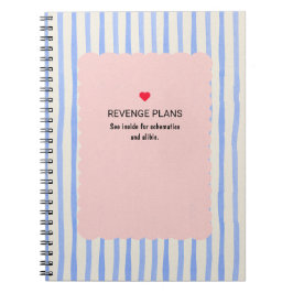 PERSONALISED Blue Watercolor Stripe Pattern Notizblock