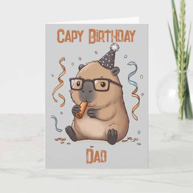 Personalised Capybara Birthday Card Karte (Vorderseite)