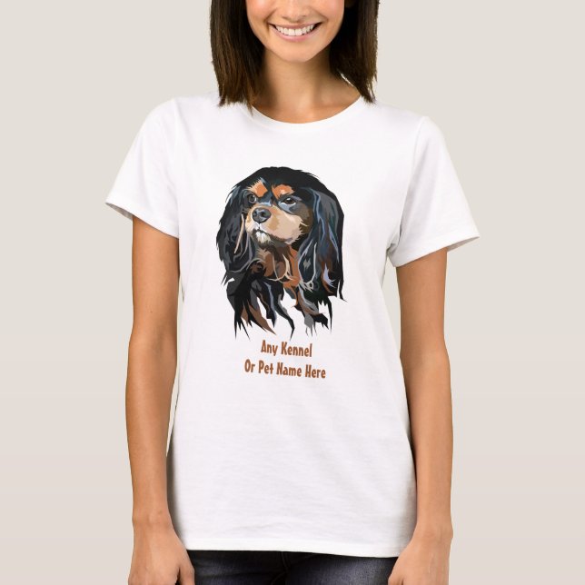 Personalised Cavalier King Charles Spaniel T-Shirt (Vorderseite)